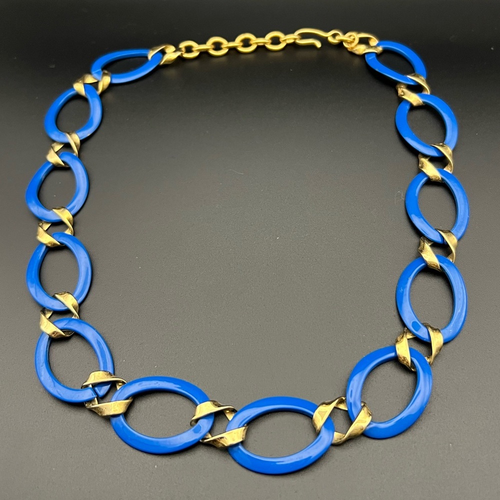 Vintage Monet Electric Blue Necklace